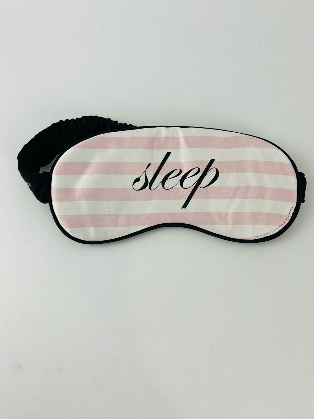 Victoria’s Secret Satin Sleep Eye Mask Signature Stripe Pink White